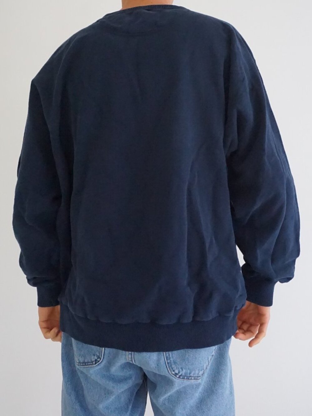 Vintage WindRiver Navy Cotton Classic Sweatshirt Casual Pullover Crewneck XL - Picture 2 of 10